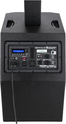 Rockville Titan Array System V2 Bundle: (2) 3200W Peak Powered Column Array Speakers with Dual 10" Subs, RCXFM20E-B 20' Female to Male XLR Mic Cable Black 100% Copper, 3 Items in Saudi Arabia