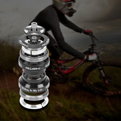 Fork Headset, 34mm Threadless Road Headset CNC High Machining Aluminum Alloy Headset Fork Bearings Accessory (Black) in Kuwait