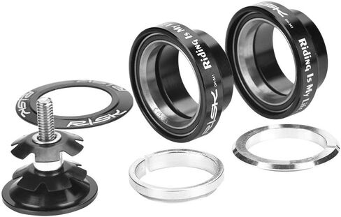 Fork Headset, 34mm Threadless Road Headset CNC High Machining Aluminum Alloy Headset Fork Bearings Accessory (Black) in Kuwait