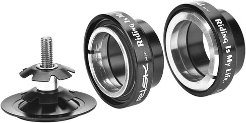 Fork Headset, 34mm Threadless Road Headset CNC High Machining Aluminum Alloy Headset Fork Bearings Accessory (Black) in Kuwait