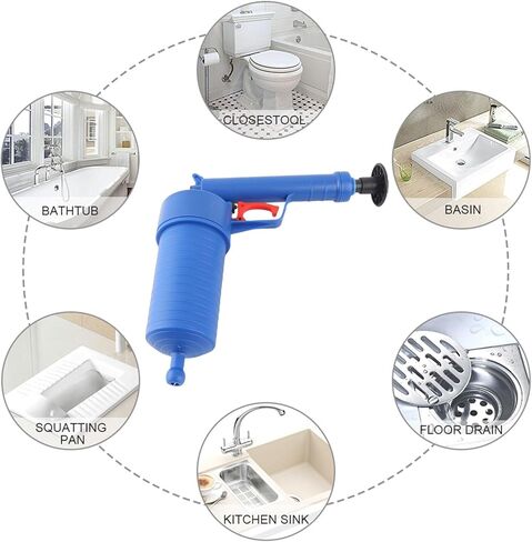 High Pressure Air Drain Tool, Fast Hard Cap Removal for Toilet Tank Repair with ABS PVC Compatibility for Homeowners, DIY Bathroom Maintenance and Plumbing Projects in Kuwait