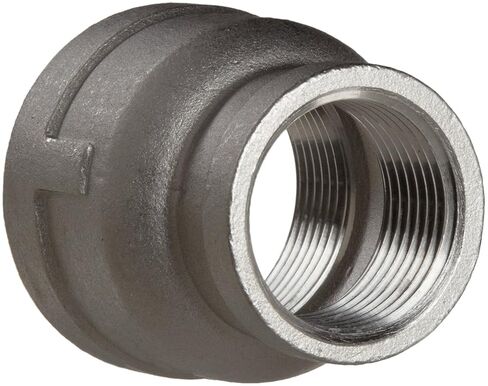Stainless Steel 304 Cast Pipe Fitting, Reducing Coupling, Class 150, 3/8" X 1/4" NPT Female by Merit Brass in Saudi Arabia