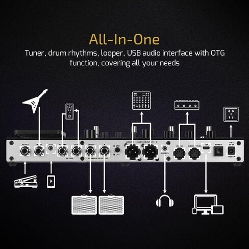 VALETON GP-200 - HD modeling Multieffect and USB Audio interface, Black in Saudi Arabia