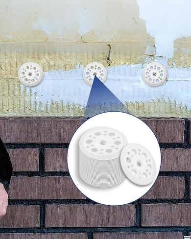 100 قطعة من غسالات بلاستيكية مقاس 1.77 بوصة - مثبتات لوح إسفنجي من مادة البولي بروبيلين 45 مم، غسالات عازلة لتثبيت وتثبيت الرغوة الصلبة ونشر الحمل (أ، 100) in Kuwait