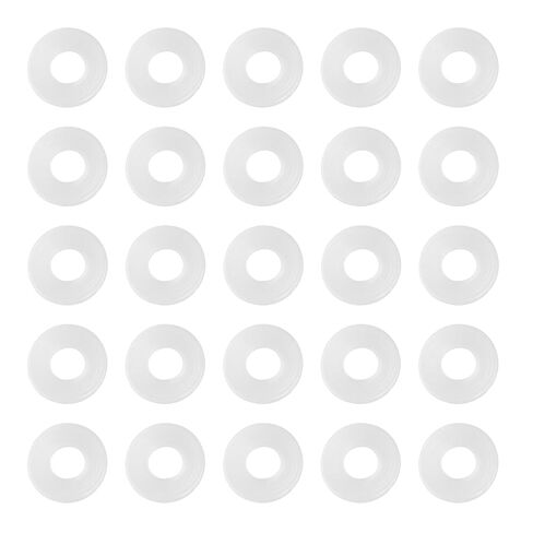 1/4" ID x 1/2" OD White Flat Washer, 1mm Thickness Replacement Vinyl Washer Gasket, Pack of 25 in Saudi Arabia
