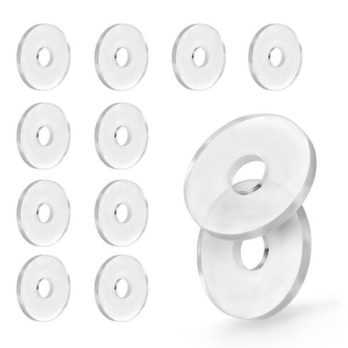 1/4" ID x 1/2" OD White Flat Washer, 1mm Thickness Replacement Vinyl Washer Gasket, Pack of 25 in Saudi Arabia