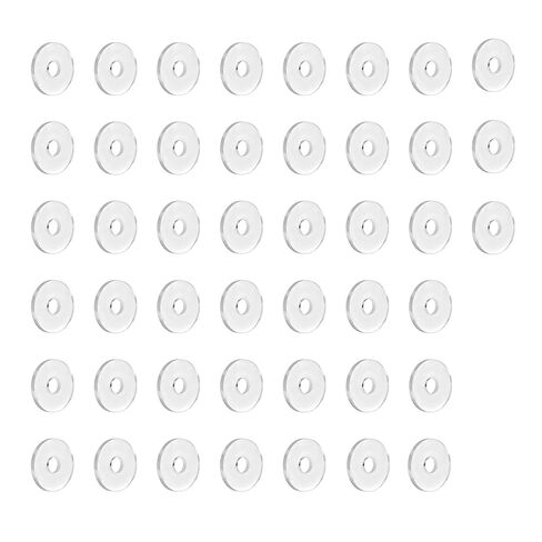 1/4" ID x 1/2" OD White Flat Washer, 1mm Thickness Replacement Vinyl Washer Gasket, Pack of 25 in Saudi Arabia
