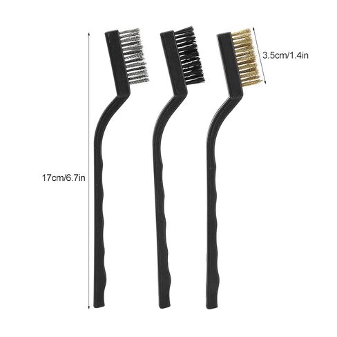 Wire Brush Set with Ergonomic Non-Slip Plastic Handle Steel Gardening Cleaning Tool Ideal for Bonsai Tree Trunk Burr Narrow Space Hanging Storage Design in Kuwait