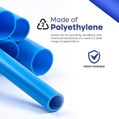 عصا أنبوب PEX-B مقاس 3/4 بوصة × 2 قدم، أنابيب Pex زرقاء لخط مياه الشرب وسباكة الماء الساخن، للاستخدام الداخلي/الخارجي in Kuwait