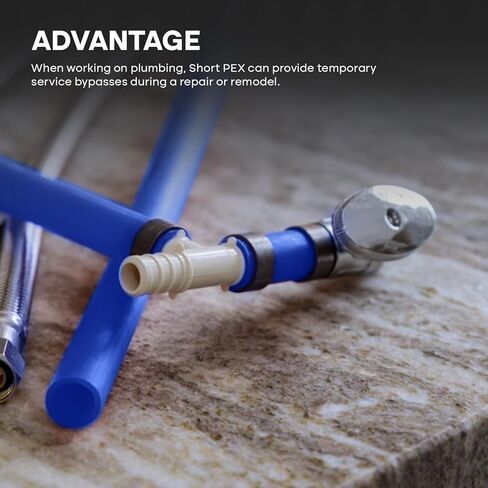 عصا أنبوب PEX-B مقاس 3/4 بوصة × 2 قدم، أنابيب Pex زرقاء لخط مياه الشرب وسباكة الماء الساخن، للاستخدام الداخلي/الخارجي in Kuwait