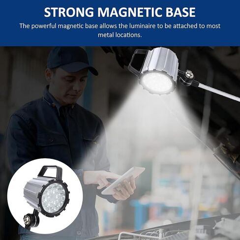Diydeg LED Work Light, 18W Aluminum Alloy Articulating Flexible Machine Light, Long Arm Table Lamp with 360 Degree Adjustable Lamp Head for Grinding Machines and CNC Lathes in Saudi Arabia