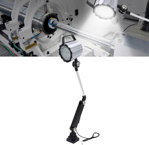 Diydeg LED Work Light, 18W Aluminum Alloy Articulating Flexible Machine Light, Long Arm Table Lamp with 360 Degree Adjustable Lamp Head for Grinding Machines and CNC Lathes in Saudi Arabia