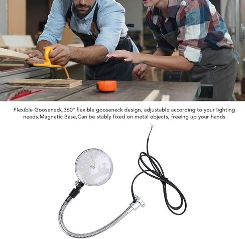 ضوء آلة LED، 15 وات 36 مصباح LED 1500LM 6500K ضوء عمل بقاعدة مغناطيسية مرنة معقوفة، 360 قابل للتعديل لورشة العمل باستخدام الحاسب الآلي آلة طحن إصلاح السيارات in Kuwait