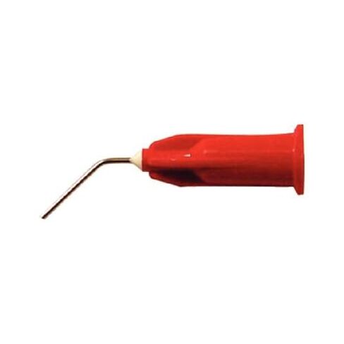 Pulpdent 23R20 Pre-Bent Applicator Dispenser Tips 23 Gauge 1/2 Red Luer Lock 20/Pk in Kuwait