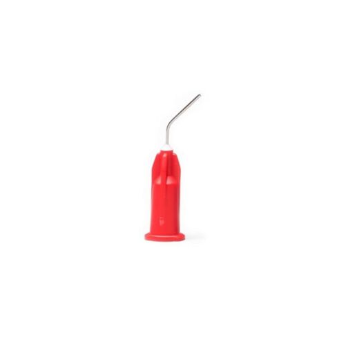 Pulpdent 23R20 Pre-Bent Applicator Dispenser Tips 23 Gauge 1/2 Red Luer Lock 20/Pk in Kuwait
