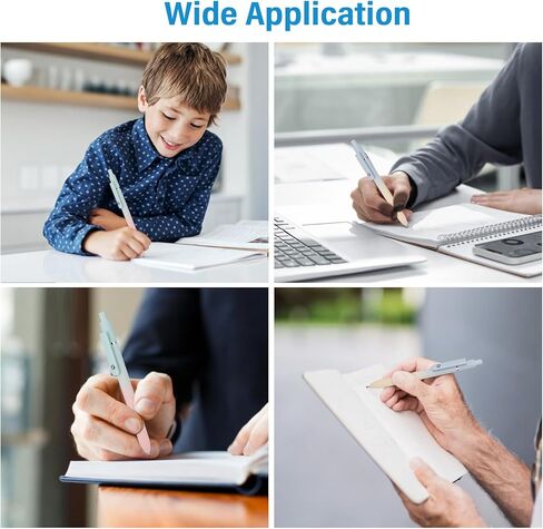 5 Pcs Gel Ink Pens, 0.5mm Fine Point Black Ink Ballpoint Pens, Metal Clip Retractable Pens, Quick Drying Pens for Smooth Writing (Morandi) in Kuwait