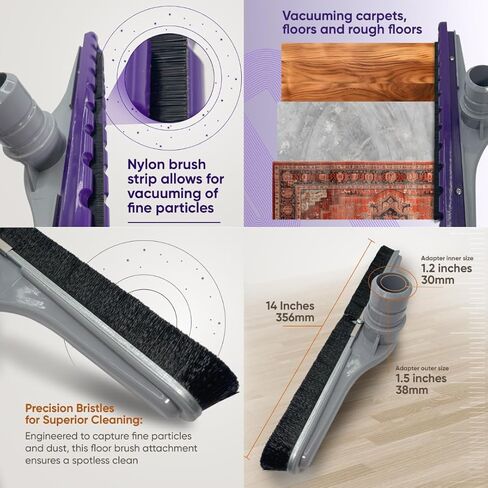 Replacement Wand+Floor+Carpet Brush. Compatible with ProTeam vacuum backpack and Hoover vacuum cleaner C2401-Commercial cleaner tool set for backpack systems; fits Super Coach Pro and Shoulder Vac Pro in Kuwait