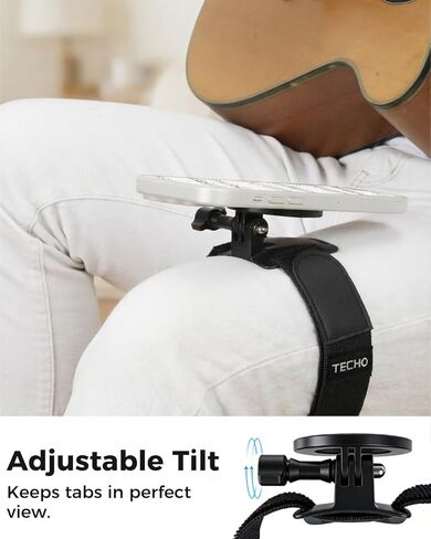 TECHO Magnetic Guitar Phone Holder – Thigh Strap Mount for Reading Tabs, Chords & Lyrics - Hands-Free Musicians Aid for Practice & Recording – Compatible with MagSafe & All Smartphones in Kuwait