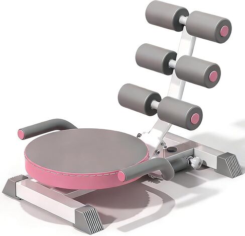 Ab Machine with Auto Rebound, 360° Rotating Seat Ab Trainer for Home Workout, Foldable Sit Up Exercise Equipment for Core Abs Training, Adjustable Home Gym Fitness Equipment in Saudi Arabia