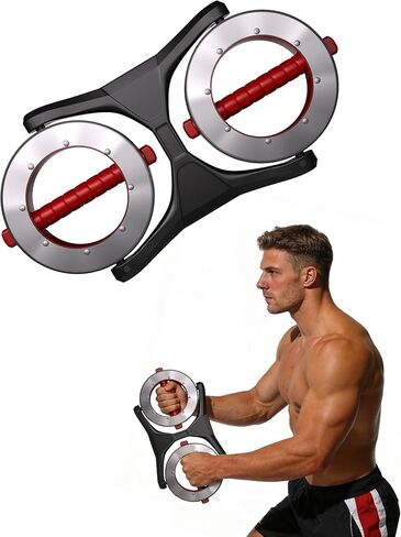 معدات تمرين الذراع بآلة الحرق، جهاز تمرين الساعد الدوار - مدرب كتف دوار 360 درجة مع مقاومة قابلة للتعديل للرجال والنساء في صالة الألعاب الرياضية المنزلية in Kuwait