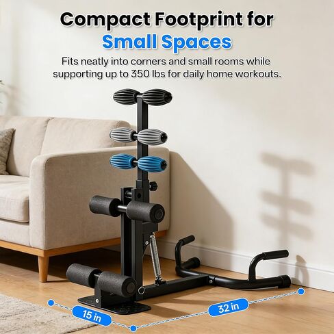 آلة القرفصاء العميقة لصالة الألعاب الرياضية المنزلية، مدرب غلوت مساعد مع مقاومة قابلة للتعديل، آلة مساعدة القرفصاء للنساء والرجال، معدات تمرين غلوتيس وعضلات البطن، سعة 350 رطل in Kuwait