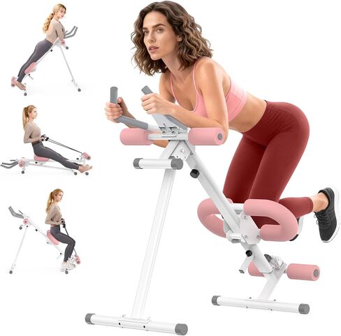 مدرب عضلات البطن متعدد الوظائف وقابل للتعديل، جهاز تمارين البطن لتمرين المعدة، معدات تمارين 5 في 1: آلة التجديف، آلة ضغط الساق، آلة البطن الشراعية، كرسي روماني، أشرطة مقاومة بمقابض in Kuwait