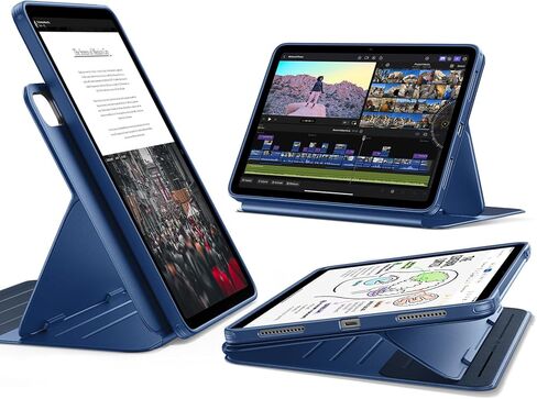 ESR لـ IPAD AIR CASE 13 بوصة M3/M2 (2025/2024) ، الغطاء المغناطيسي القابل للإزالة ، صورة قابلة للتعديل/المناظر الطبيعية مع عرض شاشة مرفوع ، 9 زوايا دائمة ، سلسلة Shift ، RED in Kuwait