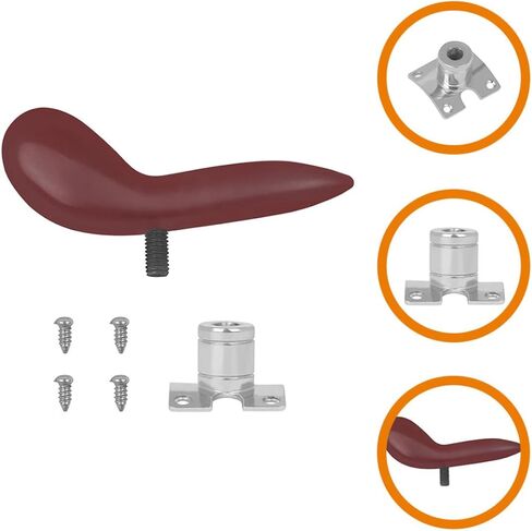 Bassoon Thumb Rest Finger Holder Set with Detachable Silver-plated Base Red Bassoon Finger Protector Pad with Hand Support and Screws in Kuwait