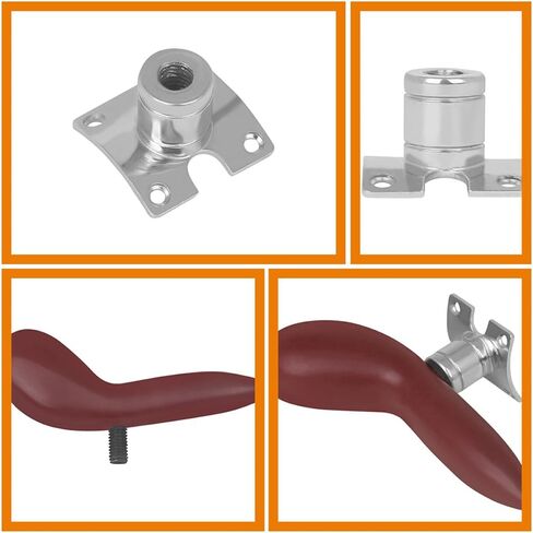 Bassoon Thumb Rest Finger Holder Set with Detachable Silver-plated Base Red Bassoon Finger Protector Pad with Hand Support and Screws in Kuwait