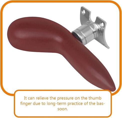 Bassoon Thumb Rest Finger Holder Set with Detachable Silver-plated Base Red Bassoon Finger Protector Pad with Hand Support and Screws in Kuwait