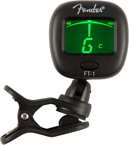 Fender FT-1 Professional Guitar Tuner Clip On, Guitar Accessories, with 1-Year Warranty, Full-Range Chromatic Guitar Tuner with Dual-Rotating Hinges, A4 Calibration in Saudi Arabia