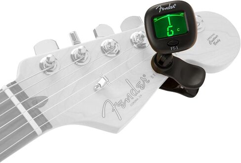 Fender FT-1 Professional Guitar Tuner Clip On, Guitar Accessories, with 1-Year Warranty, Full-Range Chromatic Guitar Tuner with Dual-Rotating Hinges, A4 Calibration in Saudi Arabia