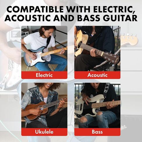 Fender FT-1 Professional Guitar Tuner Clip On, Guitar Accessories, with 1-Year Warranty, Full-Range Chromatic Guitar Tuner with Dual-Rotating Hinges, A4 Calibration in Saudi Arabia