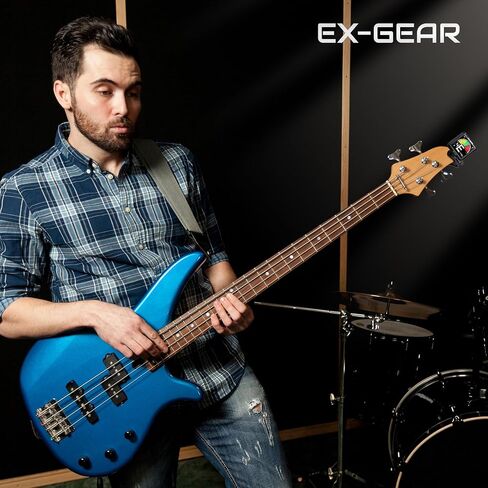 EX-GEAR Professional Guitar Tuner Clip On, Quick & Accurate Tuning with Large LCD Screen, 360° Rotatable Rechargeable Acoustic Guitar Electric Guitar Bass Ukulele & Chromatic Tuner in Kuwait