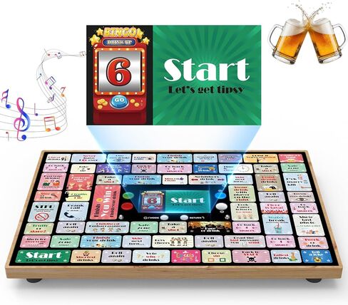 Electronic Drinking Games for Adults, Automatic Board Game for Adults Party with Screen & Music, 2–4 Players Interactive Bar & Party Drinking Board Games, Age 21+ in Saudi Arabia