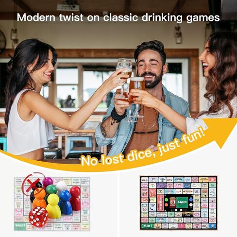 Electronic Drinking Games for Adults, Automatic Board Game for Adults Party with Screen & Music, 2–4 Players Interactive Bar & Party Drinking Board Games, Age 21+ in Saudi Arabia