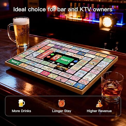 Electronic Drinking Games for Adults, Automatic Board Game for Adults Party with Screen & Music, 2–4 Players Interactive Bar & Party Drinking Board Games, Age 21+ in Saudi Arabia