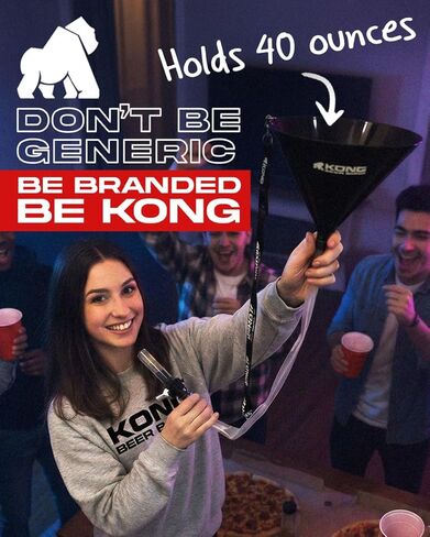 Kong Double Bong Funnel | Dual Tube Drinking Funnel for Party Games, Tailgates, Festivals & Celebrations in Saudi Arabia