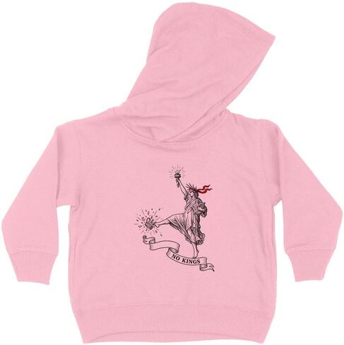 TeesAndTankYou Liberty Kicking Crown No Kings Kids Hoodie Sweatshirt Toddler in Saudi Arabia
