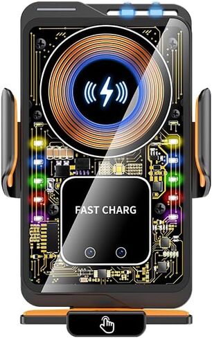 شاحن السيارات اللاسلكي والهاتف - 15W حامل تنفيس هواء التلقائي التلقائي لـ iPhone 16/15/14 ، Samsung Galaxy S24/S23/S22 ، إلخ ， 66W طاقة عالية مع محول الشفط المغناطيسي (2025 طراز ، أسود) in Kuwait
