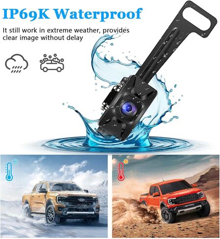 HD 2K Back Up Camera for Cars 5 Inch Backup Camera for Truck Auto Night Vision DIY Guide Lines IP69 Waterproof Rear View Camera Reverse Camera for SUV/Trailers/Pickup, Plug & Play in Kuwait