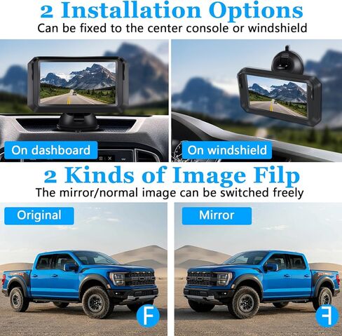 HD 2K Back Up Camera for Cars 5 Inch Backup Camera for Truck Auto Night Vision DIY Guide Lines IP69 Waterproof Rear View Camera Reverse Camera for SUV/Trailers/Pickup, Plug & Play in Kuwait