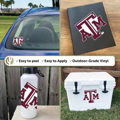 ملصق جامعة Desert Cactus Texas A&M Aggies TAMU ملصق من الفينيل لزجاجة مياه للكمبيوتر المحمول ودفتر قصاصات السيارة (IND 1) in Kuwait