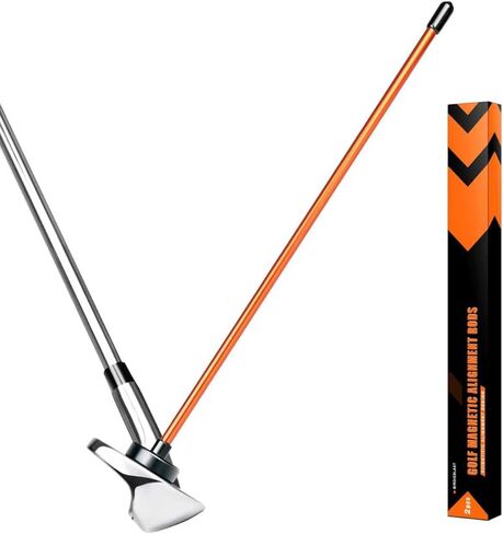 2 Pack Professional Golf Magnetic Alignment Rods, Premium Alignment Golf Stick Ideal for Aiming, Magnetic Swing Training Aid Accessories for Putting and Swing Practice in Kuwait