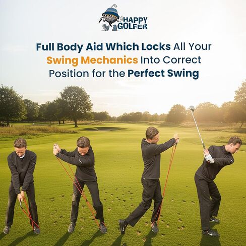 Golf Swing & Grip Accuracy & Power Trainer | Resistance Band Training Aid for Swing Path, Grip & Muscle Memory | Pre-Round Warm-Up & Practice Tool | Golf Training Aids & Accessories | Right Hand Only in Kuwait