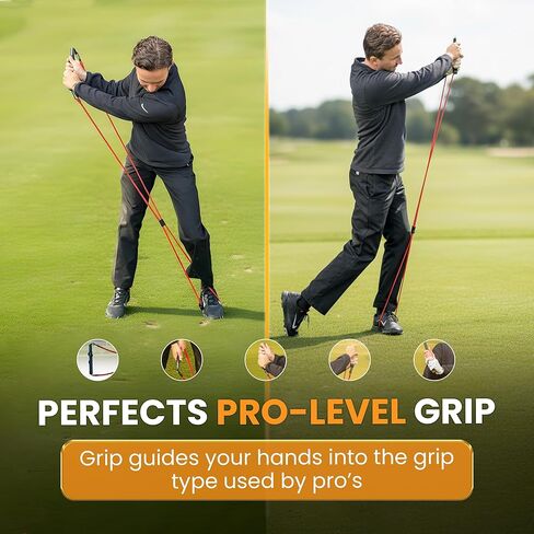 Golf Swing & Grip Accuracy & Power Trainer | Resistance Band Training Aid for Swing Path, Grip & Muscle Memory | Pre-Round Warm-Up & Practice Tool | Golf Training Aids & Accessories | Right Hand Only in Kuwait