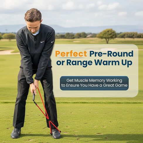 Golf Swing & Grip Accuracy & Power Trainer | Resistance Band Training Aid for Swing Path, Grip & Muscle Memory | Pre-Round Warm-Up & Practice Tool | Golf Training Aids & Accessories | Right Hand Only in Kuwait