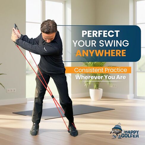 Golf Swing & Grip Accuracy & Power Trainer | Resistance Band Training Aid for Swing Path, Grip & Muscle Memory | Pre-Round Warm-Up & Practice Tool | Golf Training Aids & Accessories | Right Hand Only in Kuwait