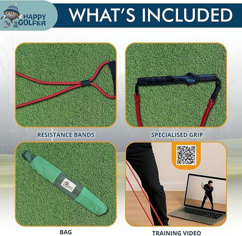 Golf Swing & Grip Accuracy & Power Trainer | Resistance Band Training Aid for Swing Path, Grip & Muscle Memory | Pre-Round Warm-Up & Practice Tool | Golf Training Aids & Accessories | Right Hand Only in Kuwait