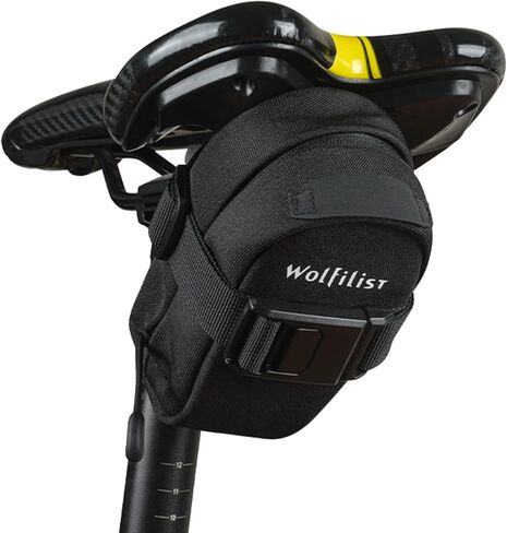 Magnetic Bike Saddle Bag - [ 1s Quick Install and Remove] Wedge Seat Pack with Fast Magnetic Buckle for Under Seat Storage on Road & Mountain Bicycles in Kuwait